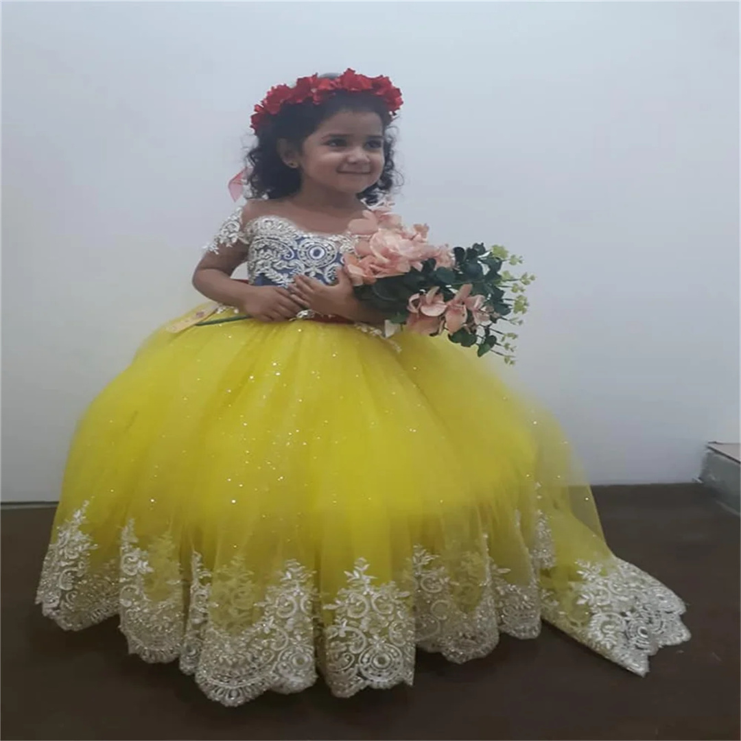 Hellgelbe Blumenmädchenkleider – Embroidery Yellow Dress Bewertung und Preis